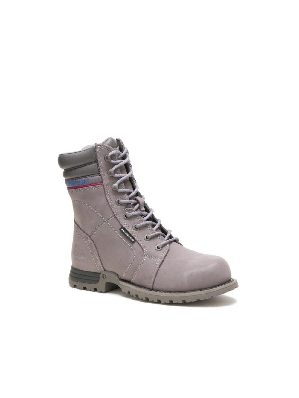Caterpillar Women's Echo Waterproof Steel Toe Work Boot In Grey Size 7 P90567 - Picture 2 of 9